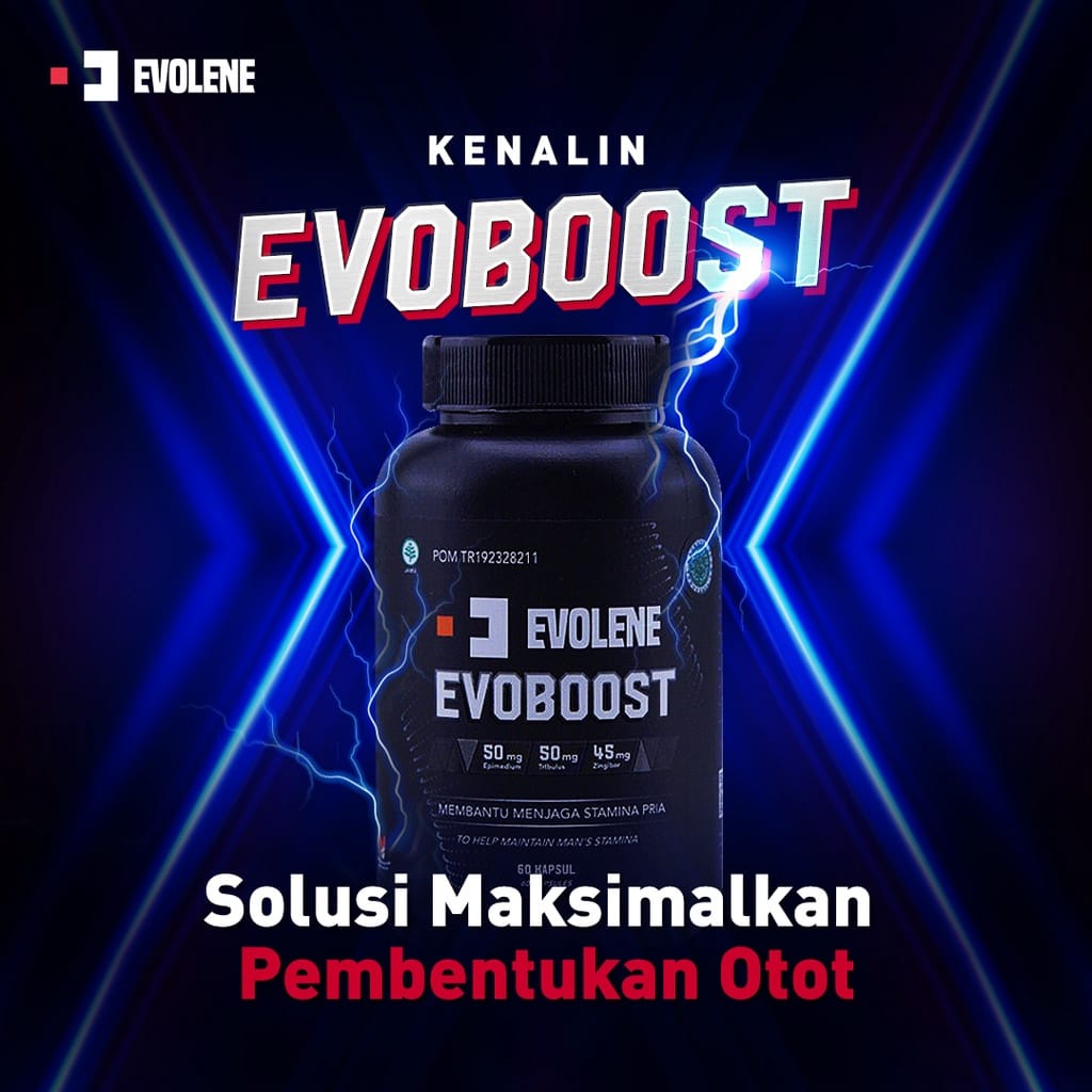 EVOBOOST 1 BOTOL ISI 60 BPOM HALAL TESTOSTERONE BOOSTER MEMBANTU MENJAGA STAMINA PRIA KESEHATAN BY EVOLENE EVO BOOST EVOBOST BOST