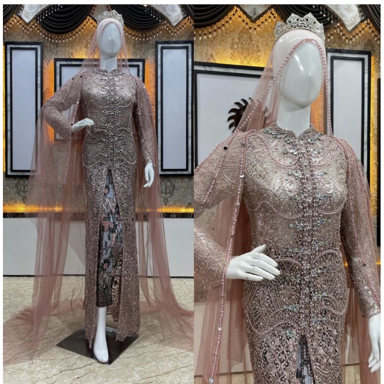 KEBAYA AKAD FULL PAYET SEMATA KAKI//KEBAYA TILE AKAR TRIDI//KEBAYA//GAUN