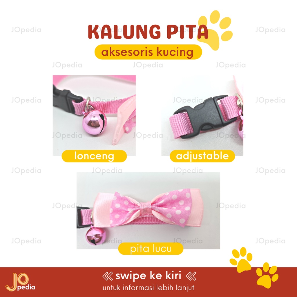 KALUNG PITA Kucing Anjing Kelinci Kalung Lonceng Dog Cat Collar Bell