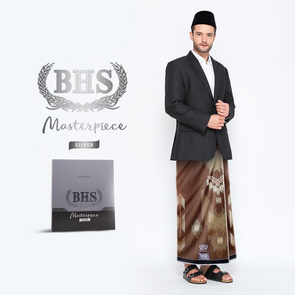 Jual Sarung Bhs Masterpiece Silver Motif Songket Gunung Wijaya Olive