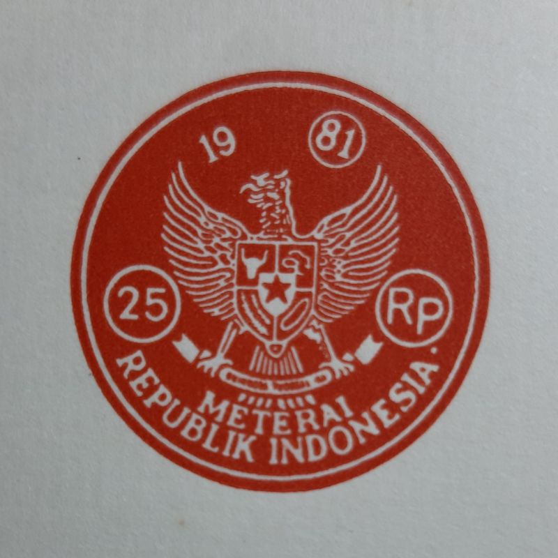 

Kertas Segel Asli Tahun 1981 Double