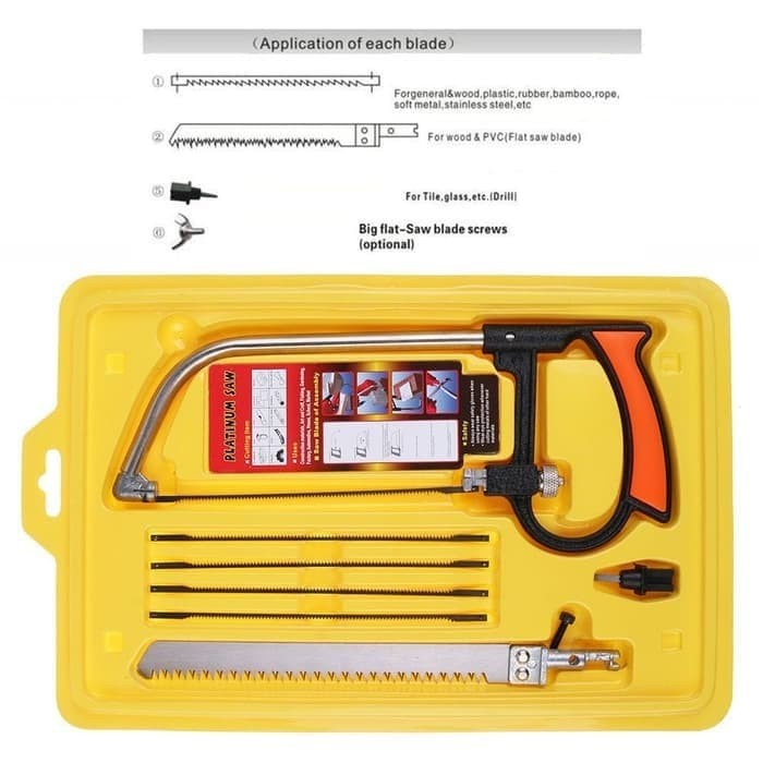 Gergaji Multifungsi Set 3 Way Blade Magic Saw Gergaji Kayu Besi Pipa - Kenji Shop