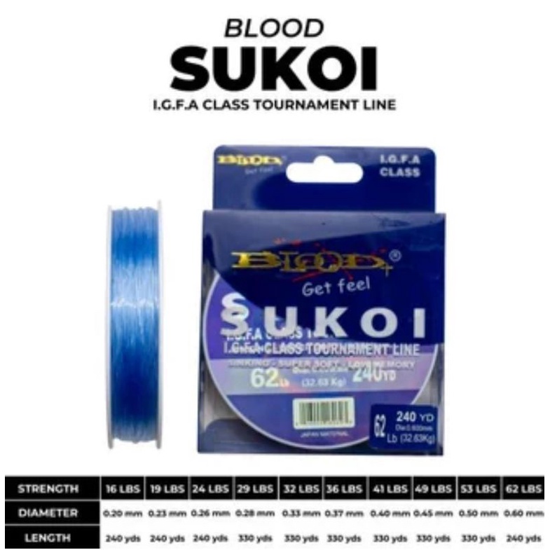 Senar Pancing Blood Sukoi 240 YD