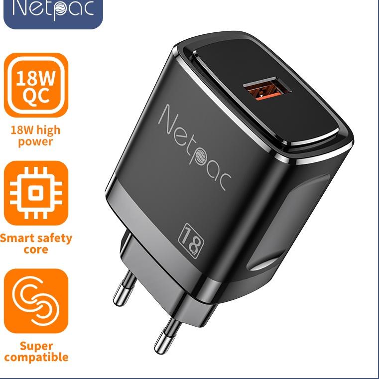 BJP.08Ja23ž ◦ NETPAC Kepala charger fast charging 18W adaptor original portable mini cute Quick 3.0 