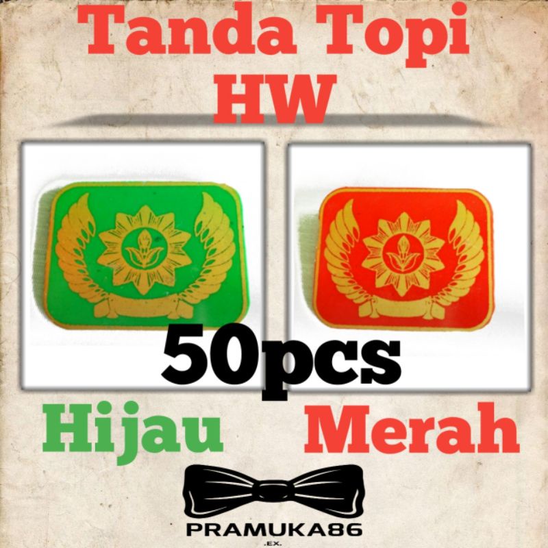 (50pcs) Tantop / Tanda topi Hw Mika