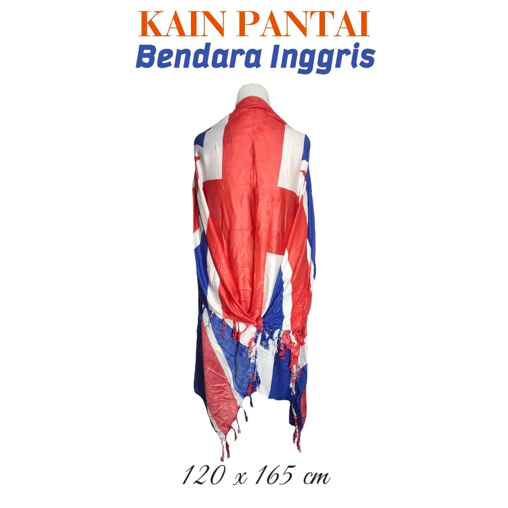 Kain Pantai Kain Bali Motif Bendera SEMBILAN MODE ukuran 120 x 165 cm