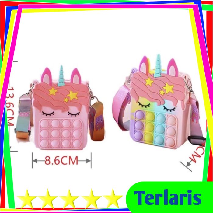 Tas Unicorn Pop It - Pink Tua