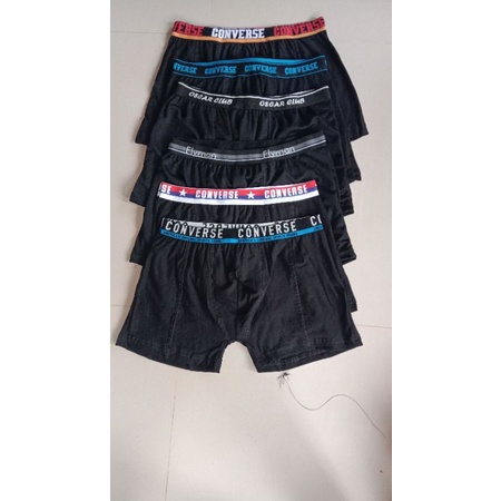 CD boxer pria isi 6 pcs hitam