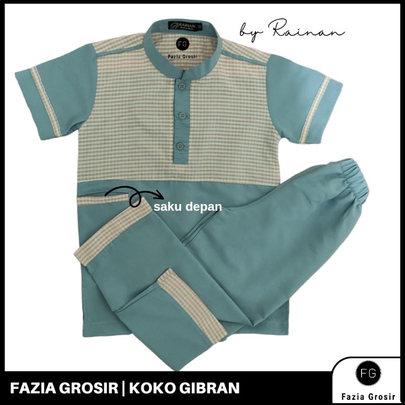 Koko Gibran by Rainan ORI terbaru 2022 (Free Peci) , Baju Koko Anak Laki Laki Umur 1 Sampai 12 Tahun , Baju Lebaran , Stelan Baju Muslim Anak Laki Laki , Stelan Jubah Anak , Kokoh Anak Laki Laki