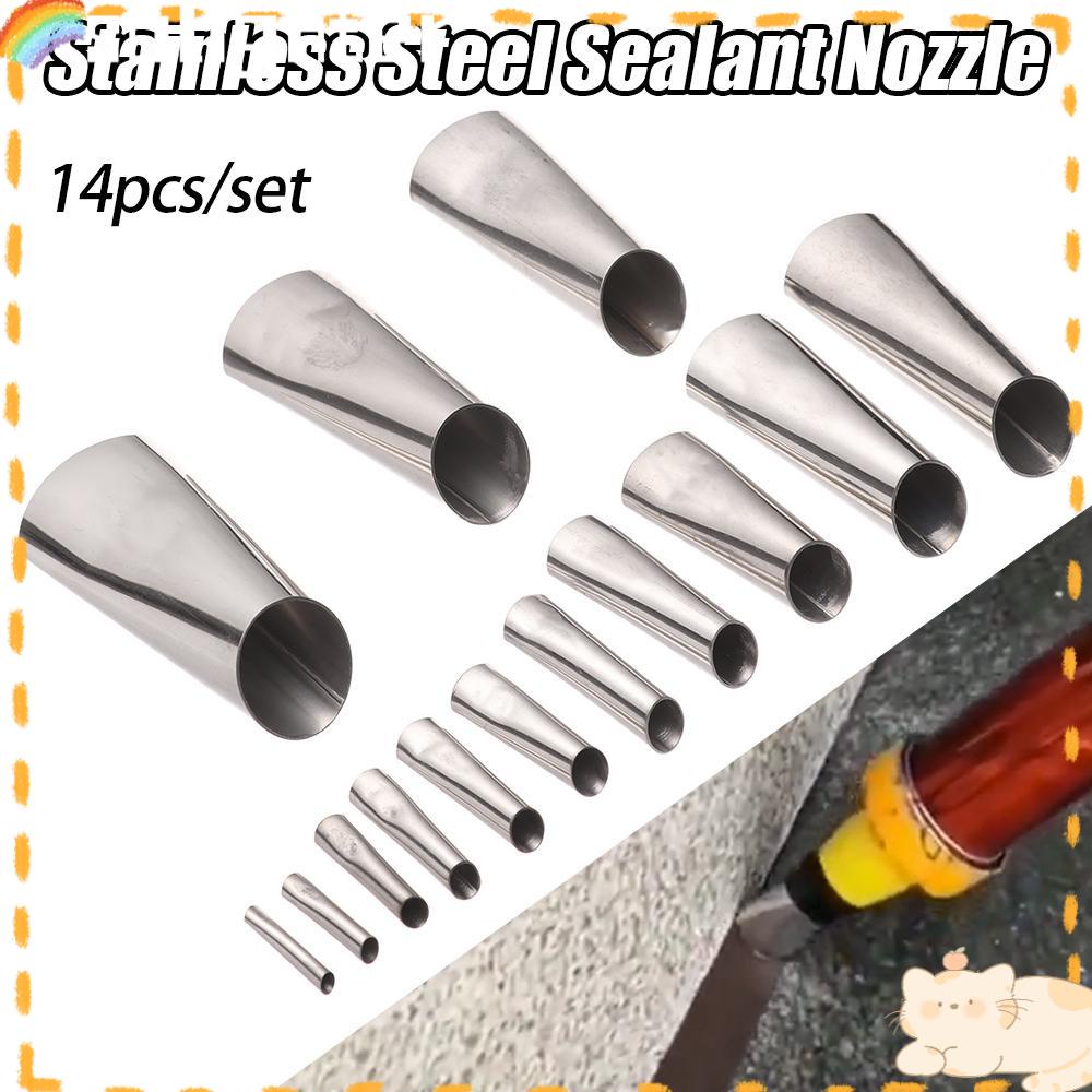 Solighter 14pcs Caulking Finisher Profesional Stainless steel Pengikis Penghilang Lem Hias