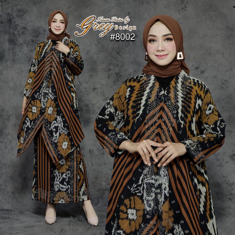 [8002] SETELAN ROK TENUN HIASAN FULL PAYET// By Grey Design