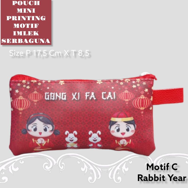 POUCH MINI PRINTING MOTIF IMLEK SERBAGUNA