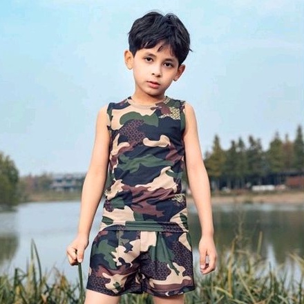 Setelan Loreng Army Anak Laki-laki / Set Doreng Tentara Army Premium