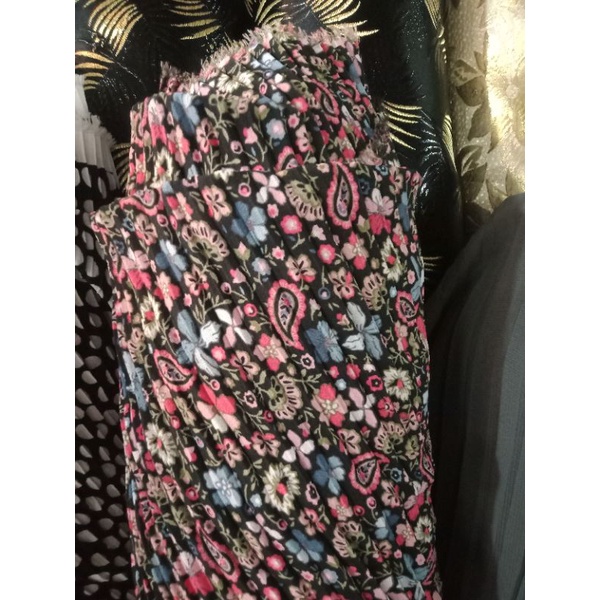 Kain plisket Babydoll - Kain  plisket Premium - Kain plisket Motif - Bahan Ceruty Meteran - Kain Cer