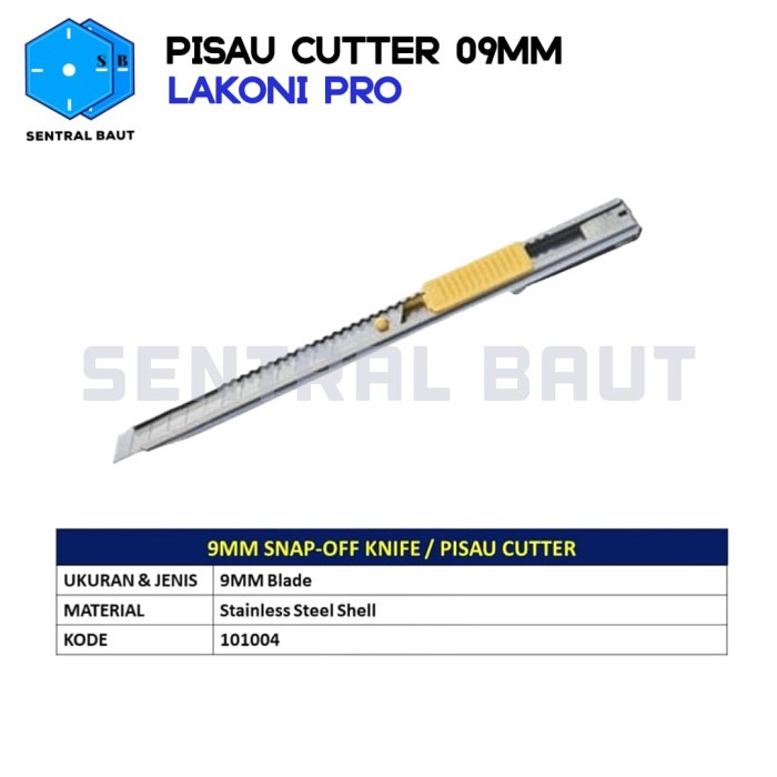 

SENTRAL BAUT || Pisau Cutter 09mm LAKONI PRO 101004