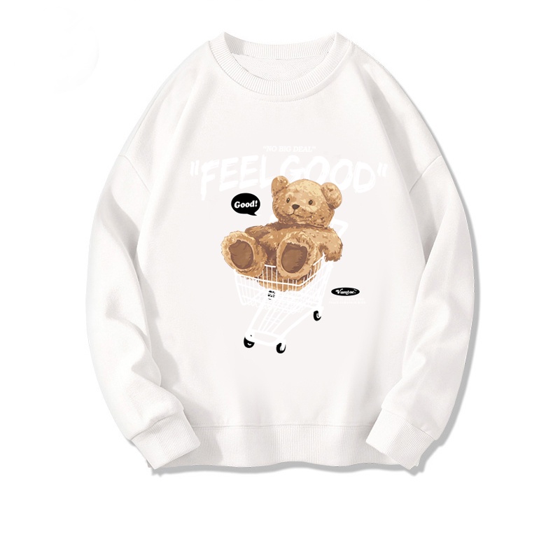 Sweater Oversize Teddy Bear Sweater Oversize Korean Style/kaos polos lengan panjang