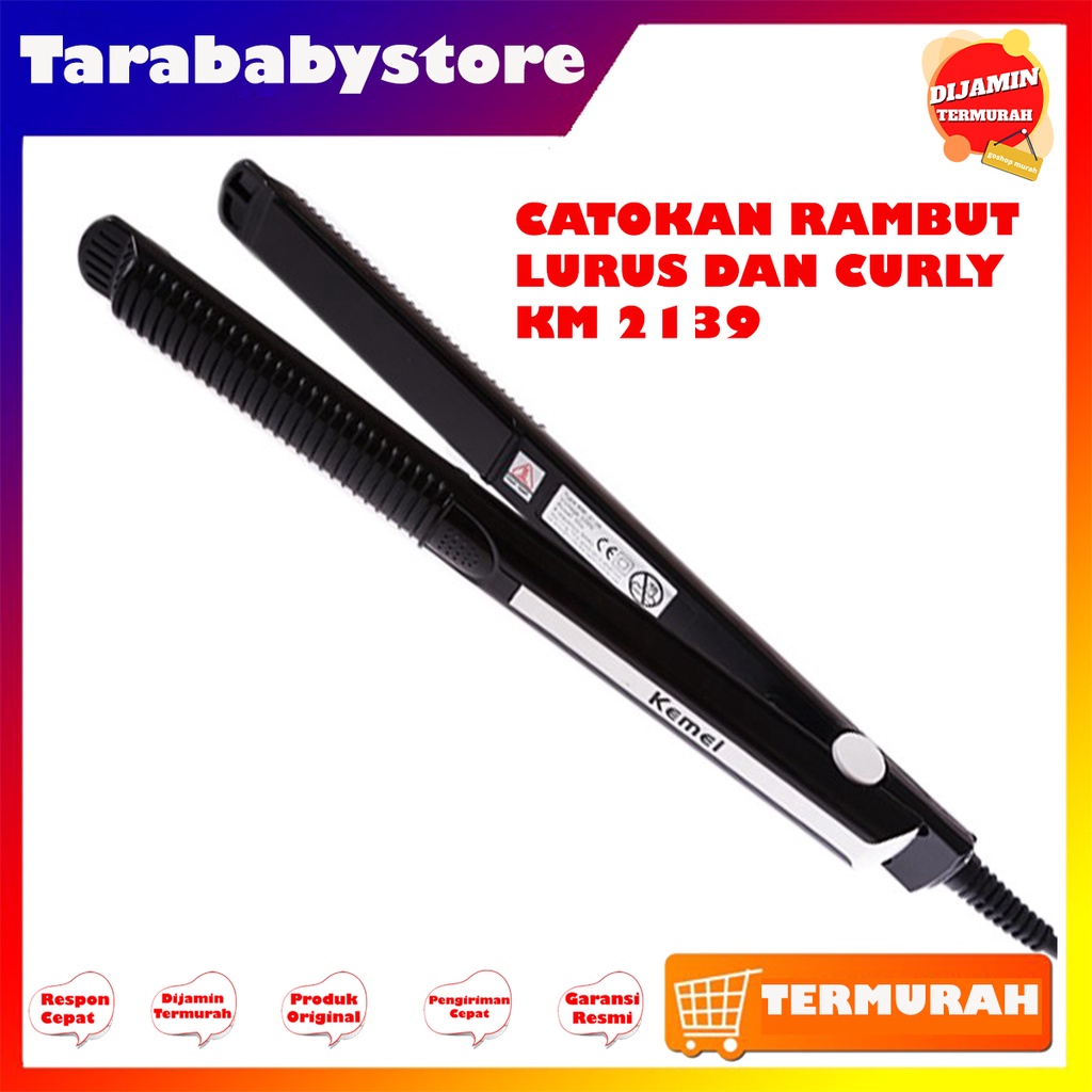 KEMEI KM-2139 | Catok LURUS / CURLY /BLOW WAVE-TARABABYSTORE