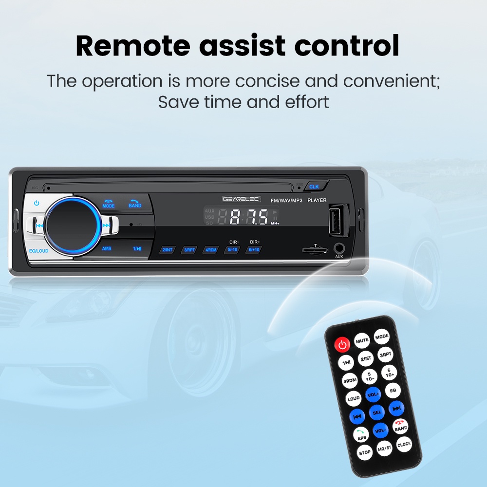 【stok siap】1 DIN head unit tape mobil jsd-520 Single DIN Bluetooth AUX In Dash Head Unit Penerima Media Digital Radio FM