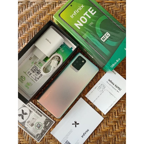 SECOND MULUS 99%INFINIX NOTE 10 PRO NFC RAM 8/128 GB FULLSET ORIGINAL GARANSI RESMI INFINIX INDONESI