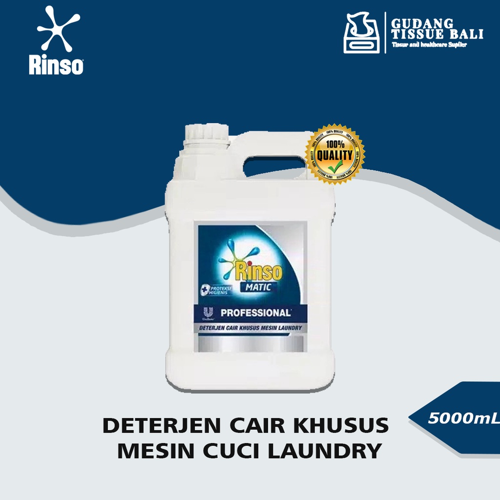 Rinso Liquid Matic 5Liter-Detergen Cair Jerigen 4500ml-Sabun Cuci Baju
