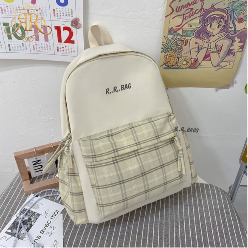 TAS RANSEL ANAK SEKOLAH R.R TERPOPULER MOTIF KOTAK