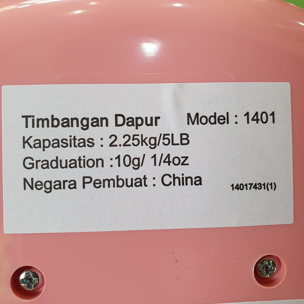 TIMBANGAN MANUAL ANALOG TANITA 1401 (PINK) TIMBANGAN DAPUR / KUE 2KG ORIGINAL