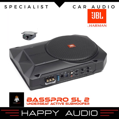 Subwoofer Aktif Kolong Jok Mobil JBL BASSPRO SL 2 8 Inch Underseat Sub