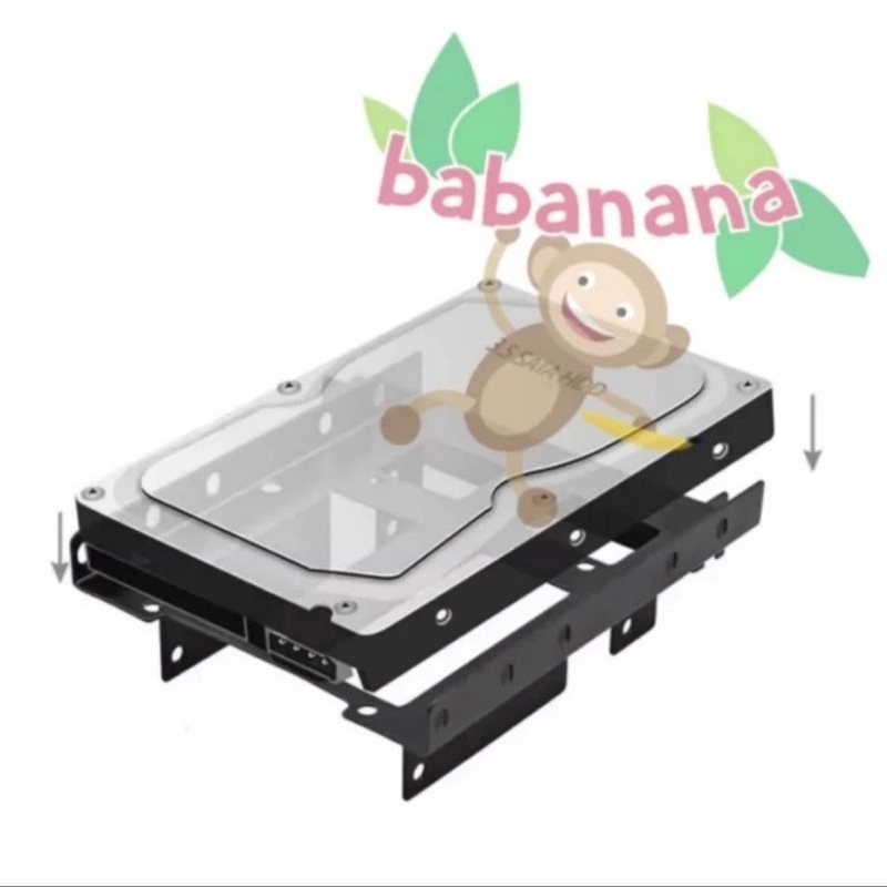 Bracket tambahan HDD 3.5 SSD 2.5 inch triple pci disk pc komputer