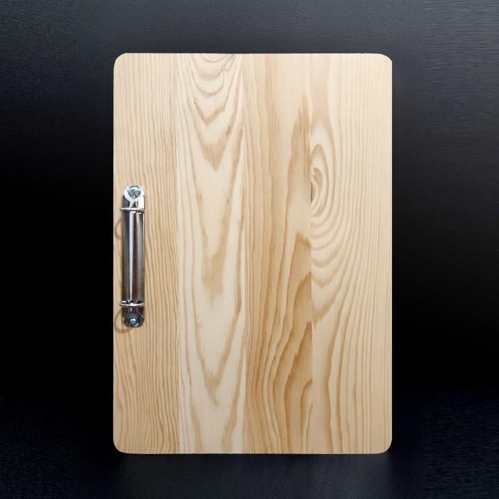 Tempat Menu Kayu A4 - Buku Menu unik - Binder Menu Kayu - Organizer