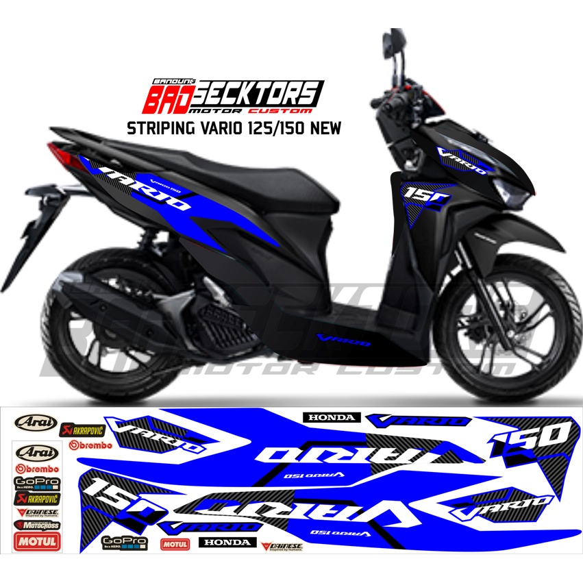 Striping/Stiker vario 125-150 New/Honda CLICK Malaysia Keren