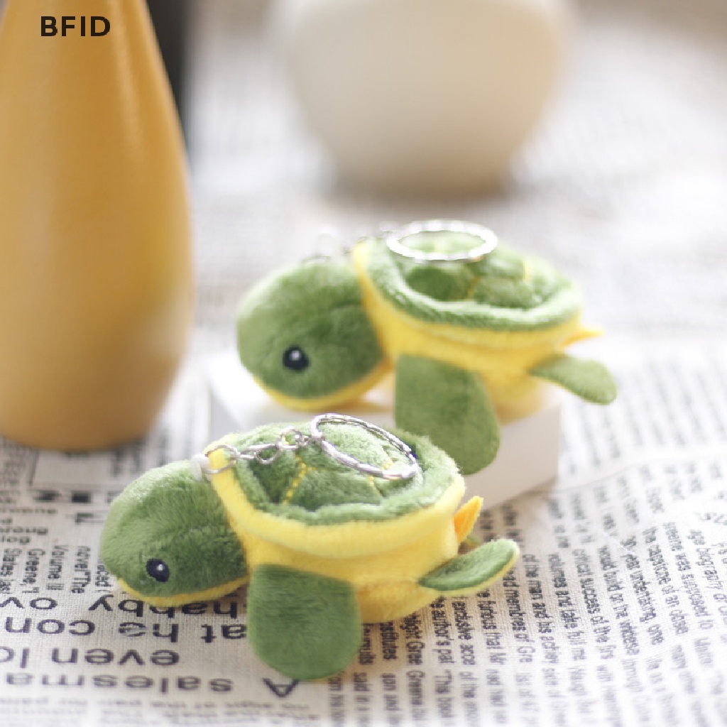 [BFID] Lucu Mini Kartun Turtle Lembut Mainan Mewah Liontin Indah Turtle Key Chain [ID]