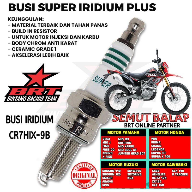 BUSI KLX 150 BUSI KLX 140 BUSI SUPER IRIDIUM PLUS BRT RACING ORIGINAL