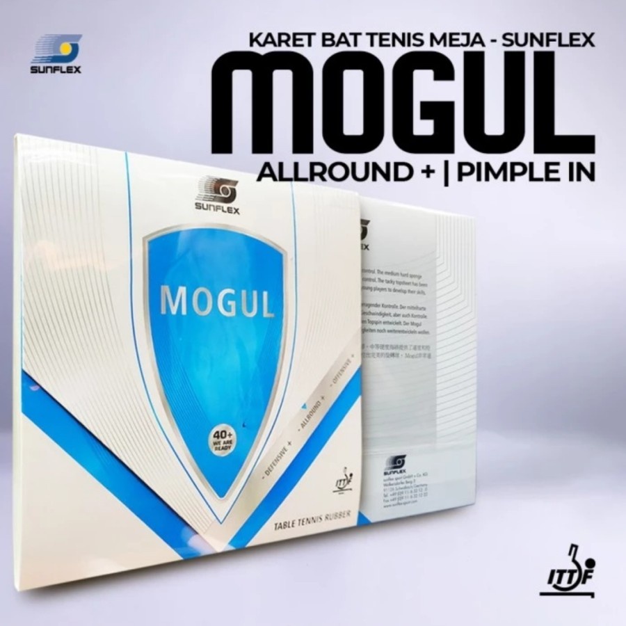 Karet Bet Pingpong Tenis Meja SUNFLEX MOGUL ALLROUND+ Original