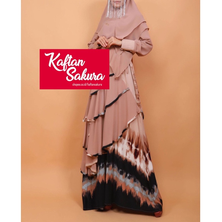 NEW !! GAMIS SYARI SET KHIMAR TIE DYE DRESS , GAMIS WANITA MUSLIMAH TERBARU XL JUMBO