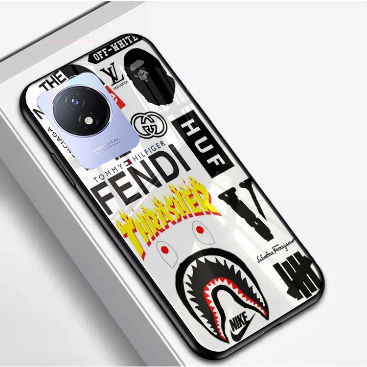(Q11) Softcase Vivo Y02 - Softcase Kaca Vivo Y02 - Case Aesthetic Vivo Y02 - Case keren Vivo Y02 - C