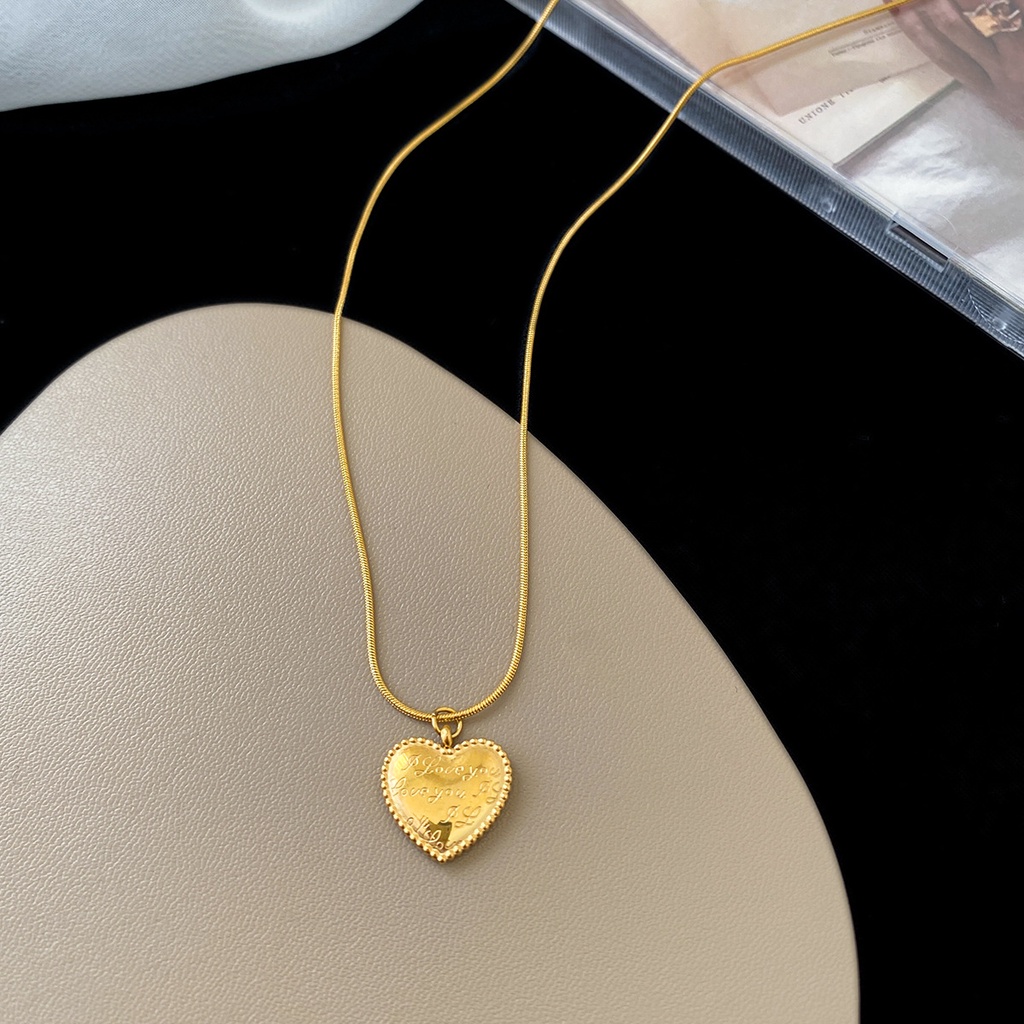 Kalung canaya love itali titanium anti karat harga grosir bisa cod