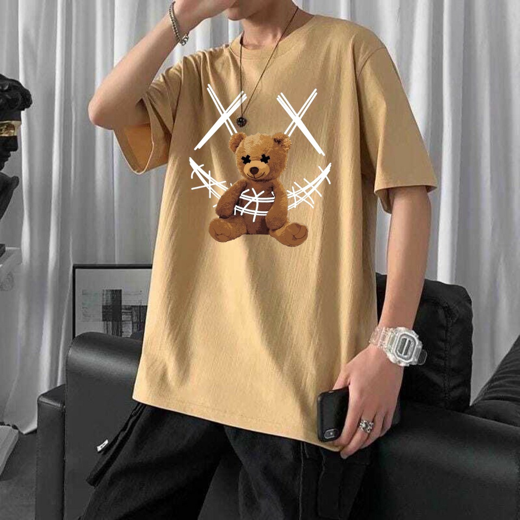 BAJU OVERSIZE BEAR KAOS LENGAN PENDEK PRIA MODIS