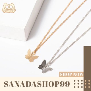 Image of (ACC20) Kalung Liontin Kupu Kupu Kalung Casual Sehari Hari Kalung Rantai