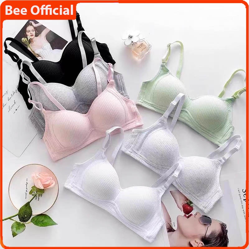 BEE - BH Bra Motif Garis Lurus Push Up Style Senam Zumba Yoga Pakaian Dalam Wanita A172 POLINI