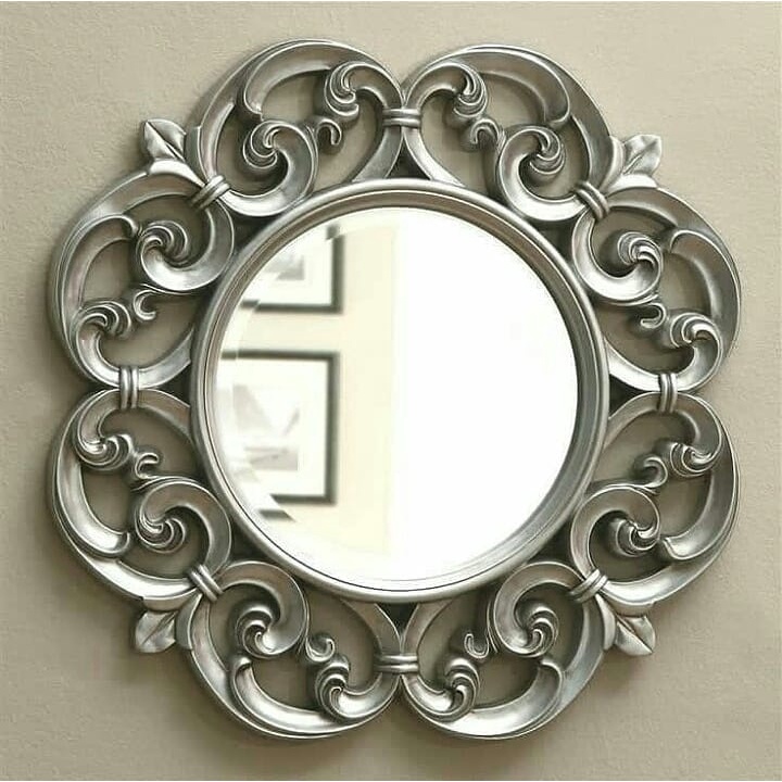 Frame Pigura Cermin Bulat Ukiran Jepara Terbaru Kayu Jati Atau Mahoni