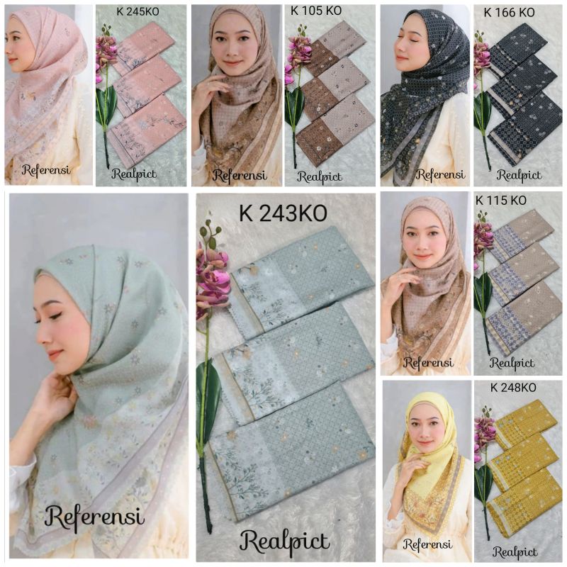 jilbab voal motif premium laser cut terbaru