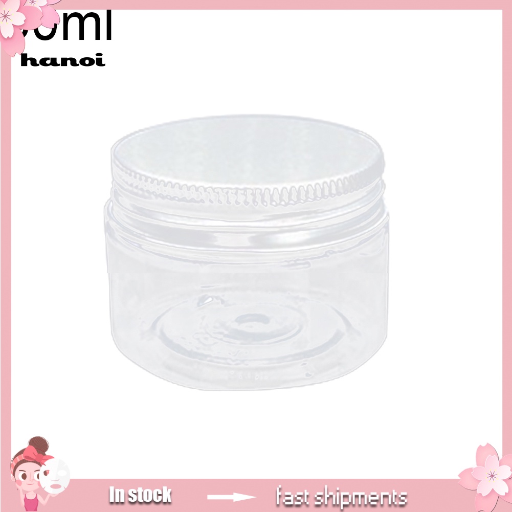 Han _ 30-80ml Jar Penyimpanan Krim Kosmetik Plastik Bening Travel Botol Kosong Isi Ulang