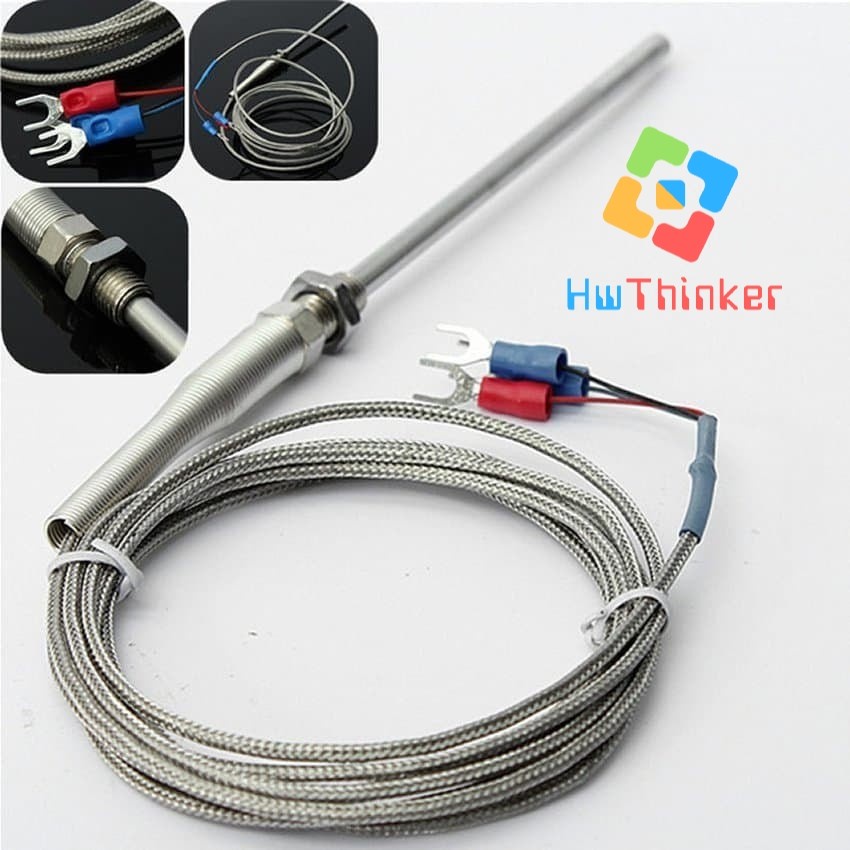 Sensor Suhu RTD PT100 PT-100 Probe M8 1M 2M 3M 5M