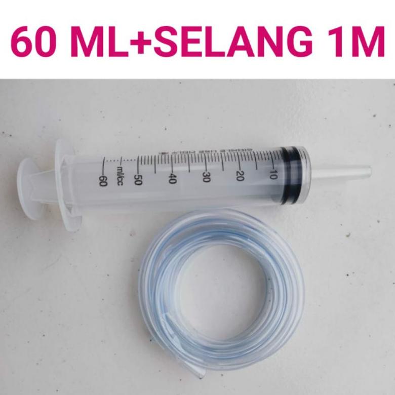 suntikan besar 50 ml 60 cc selang suntikan 1 meter spuit kue - suntikan tanpa jarum syringe spoit se