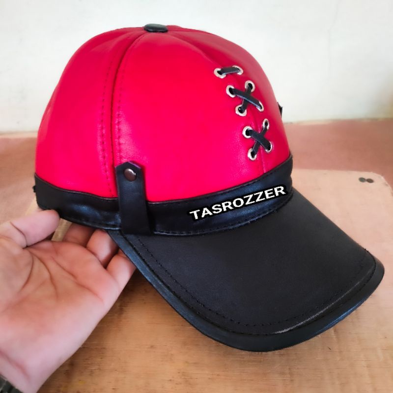 Topi kulit asli pria model new