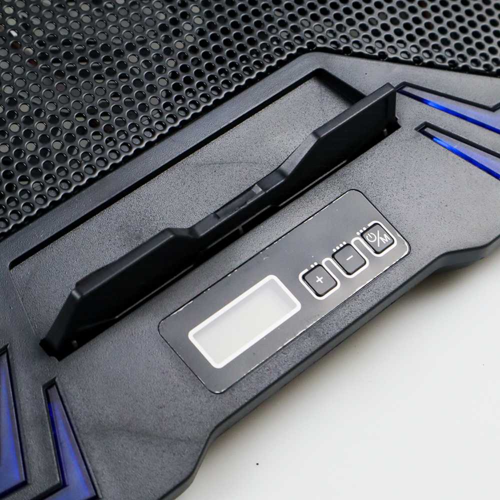 Cooling Pad Laptop 5 Kipas LCD Screen Display Alas Pendingin Laptop 6 Speed Adjustable 2 USB Port