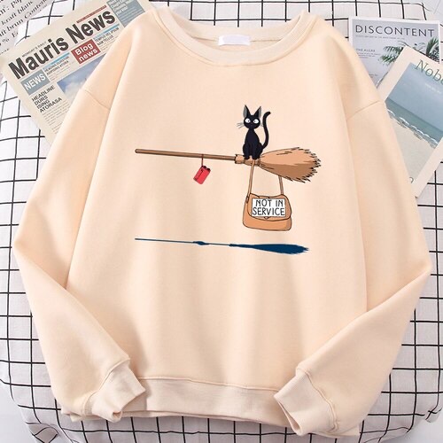 Sweatshirt Basic NOT IN SERVICE CUTE II Sweater Crewneck Print DTF II Size M - XL Anak &amp; Dewasa ( Pria &amp; Wanita )