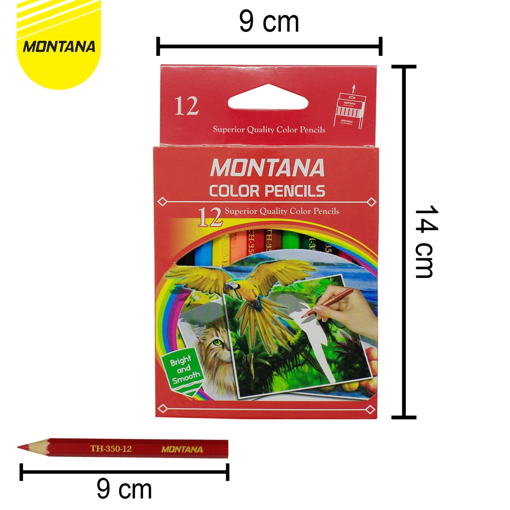 Pensil Warna Pensil Gambar MONTANA 1 Pack isi 12 Warna