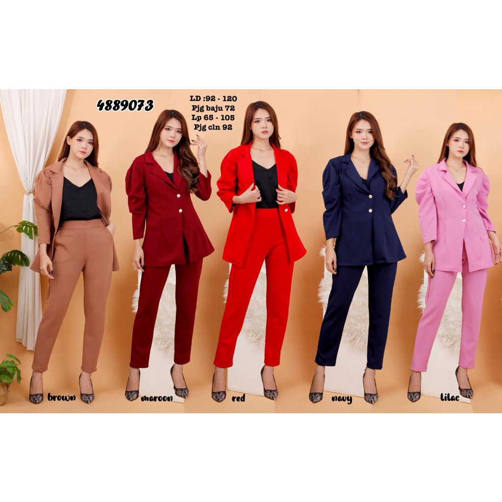 KATHRYN  COLLECTION #073 , ONE SET BLAZER BAHAN SCUBA POLOS