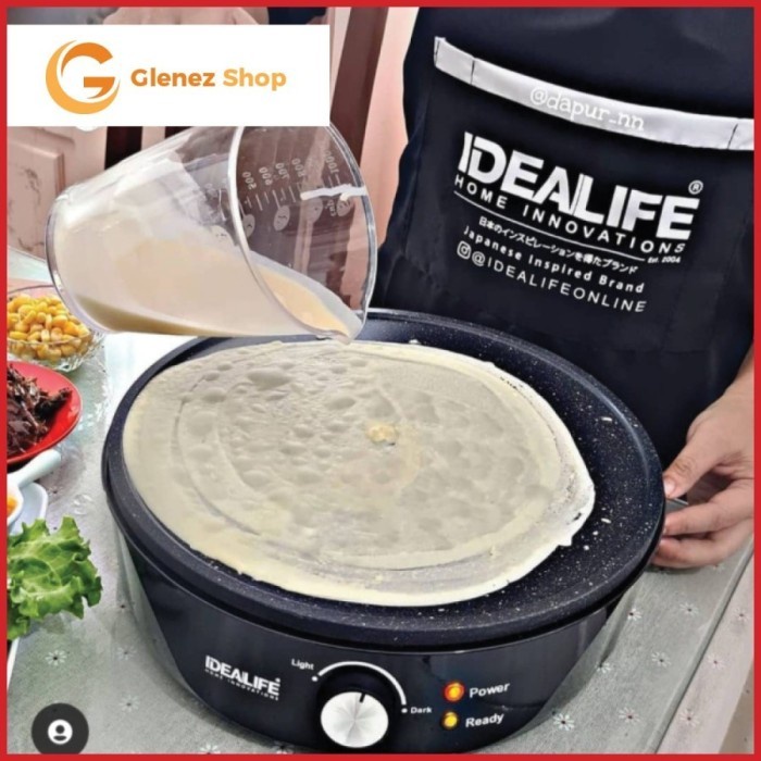 Pnk Hot Produk Idealife Crepes Crepe Maker Kompor Pan Alat Pembuat Kulit